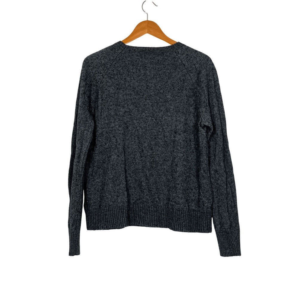 J Crew Men's Lamb's Wool‎ Blend Crew Neck Pullover Sweater Sz M Dark Gray Preppy